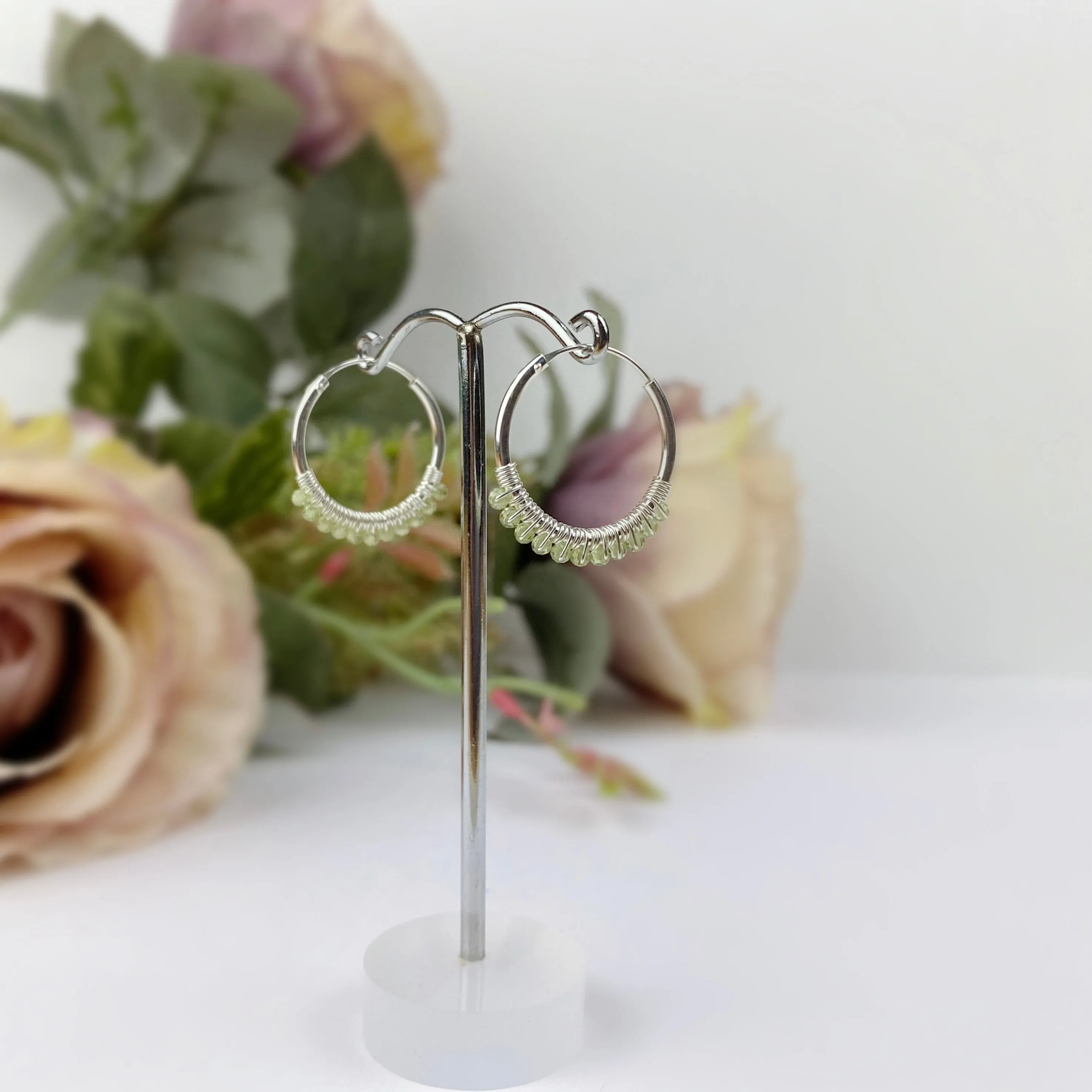 Peridot Hoop Earrings - VE467