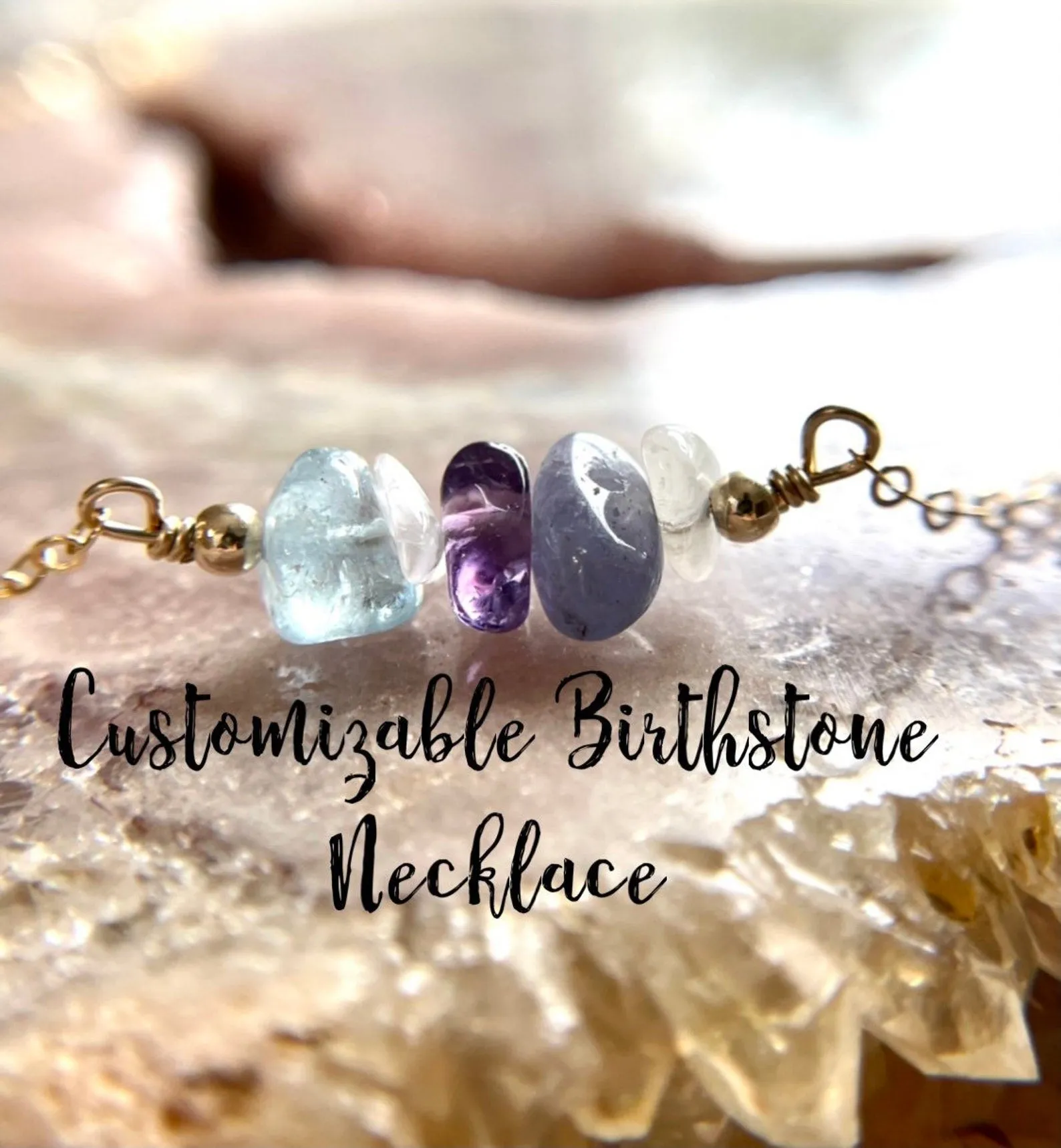 Personalized Family Birthstone Necklace For Mothers, Sisters, Grandmothers