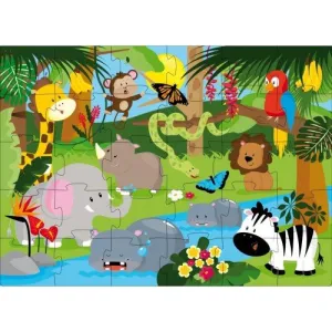 Sassi Book & Giant Puzzle - Jungle Friends