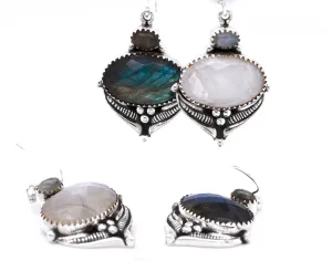 Spectacular Faceted Gemstone Earrings