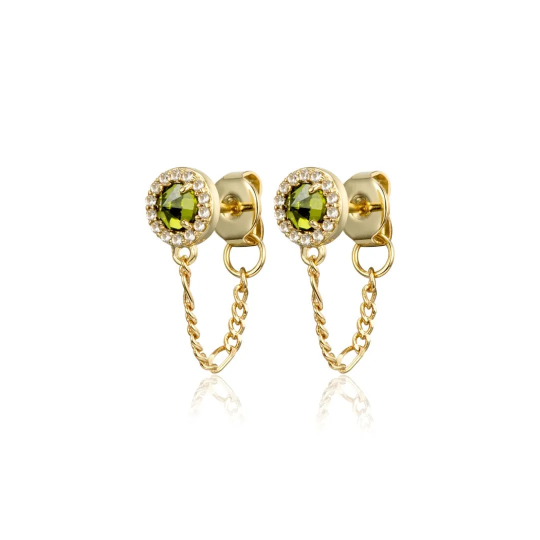 UNDERGROUND CHAIN EARRINGS | PERIDOT