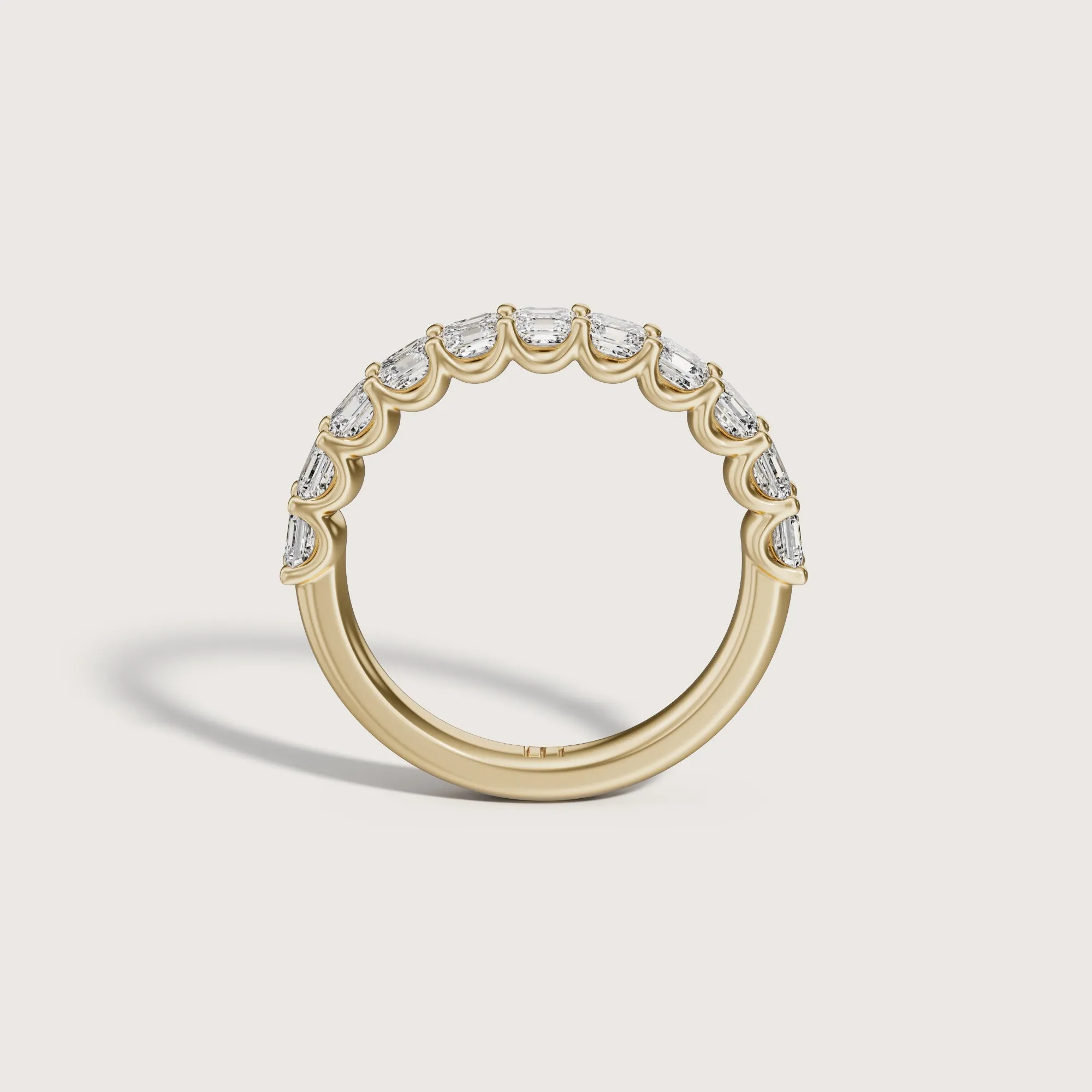 Valley Asscher Diamond Band Medium | Halfway Diamonds