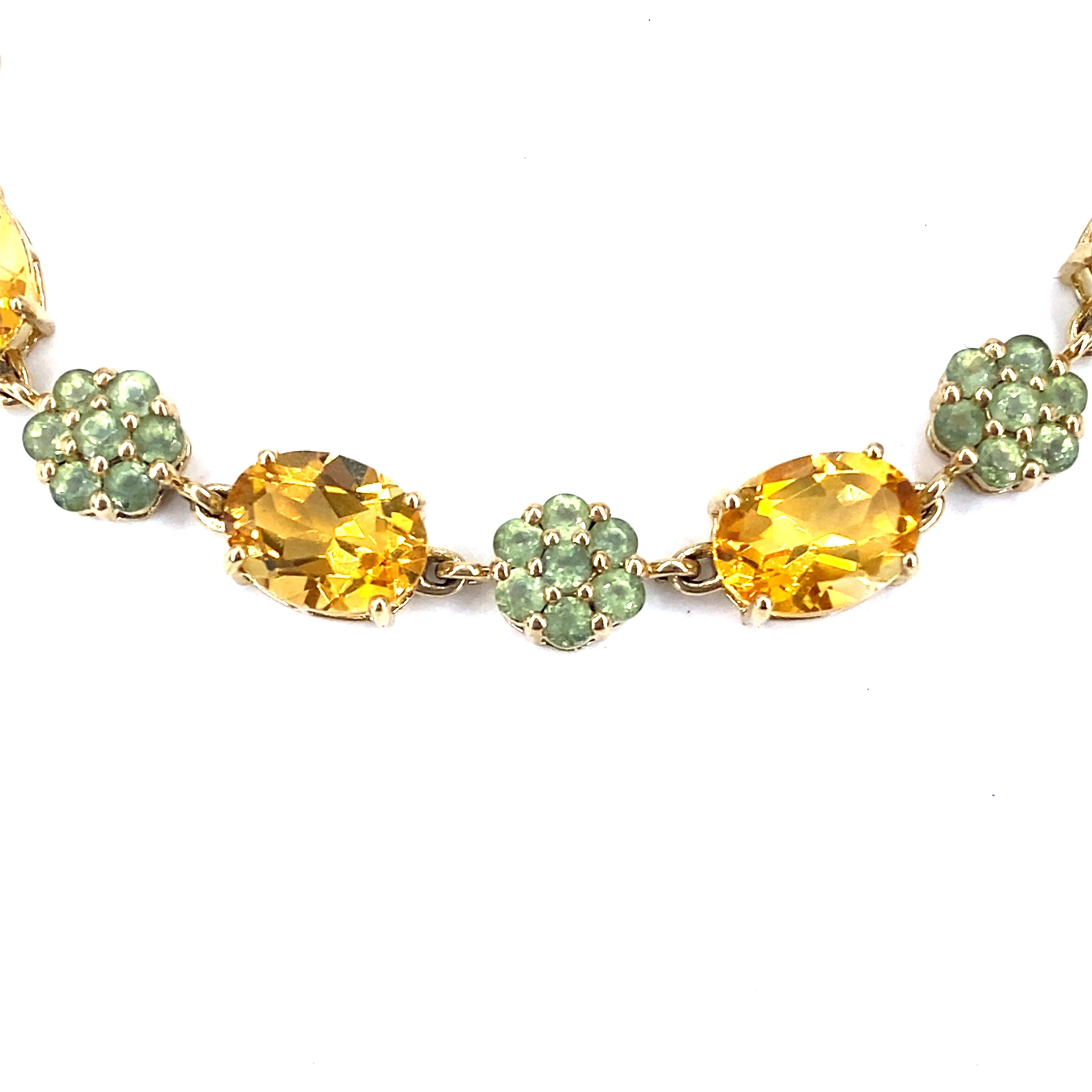 Women’s 9ct Yellow Gold Citrine Peridot Bracelet