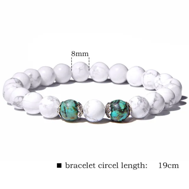 Womens Moonstone Stone Bead Bracelet